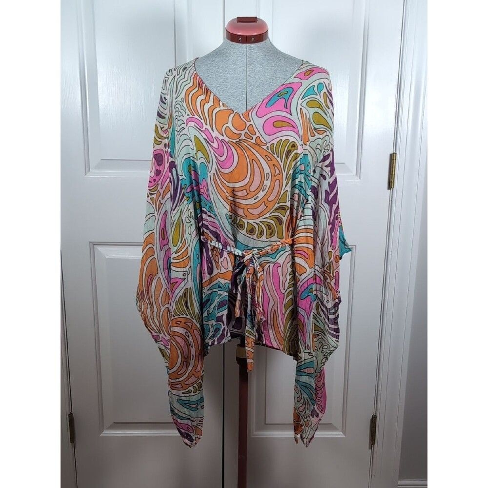 Matthew Williamson for H&M Rare 100% Silk Boho Paisley Tunic Cover Up Top XS